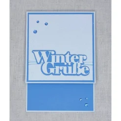 Handgemachte Grußkarte ''Winter Grüße'' | Fun-Fold Karte | B6