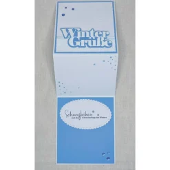 Handgemachte Grußkarte ''Winter Grüße'' | Fun-Fold Karte | B6