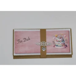 Handgemachte Gutscheinverpackung & Geburtstagskarte für Konzertkarten, Muttertag, Freundin & Oma