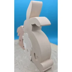 Handgemachte Hasenfamilie aus Raysin mit Herz – Zeitlose Oster- & Frühlingsdeko, Unikat Geschenkidee