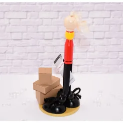 Handgemachte Holzfigur Paketzusteller – Kreatives Geldgeschenk personalisierbar