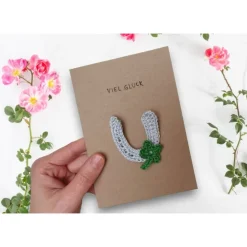 Handgemachte Hufeisen Glückwunschkarte – Einzigartiger Glücksbringer für jeden Anlass