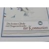 Handgemachte Kommunionkarte Taube – Blau Weiß – Edle Glückwunschkarte zur Erstkommunion