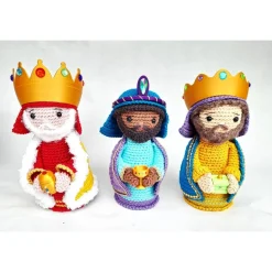 Handgemachte Krippefiguren Weihnachten – Heilige Drei Könige, Maria, Josef & Jesuskind – Unikate