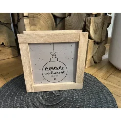 Handgemachte Lichtbox aus Eichenholz / Klötzchen Leuchtrahmen Weihnachtsdeko & Geschenkidee Advent Christmas