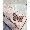 Handgemachte Muttertagskarte Schmetterling – Einlegeblatt & Umschlag – Größe 21 x 10,4 cm