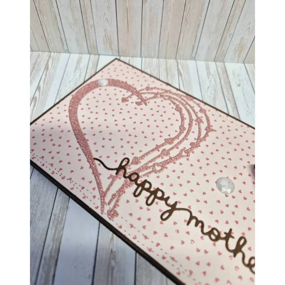 Handgemachte Muttertagskarte Schmetterling – Einlegeblatt & Umschlag – Größe 21 x 10,4 cm