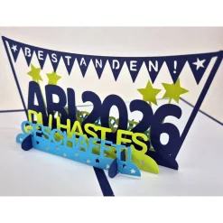Handgemachte Pop-up Karte zum Abitur 2026 – mit individuellem 3D-Effekt