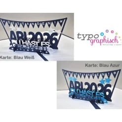 Handgemachte Pop-up Karte zum Abitur 2026 – mit individuellem 3D-Effekt