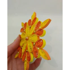 Handgemachte Quilling-Schneeflocke aus Papier – filigraner Weihnachtsschmuck, Weihnachtsstern