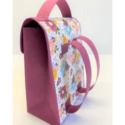 Handgemachte Schultasche aus Karton – Geschenkverpackung zur Einschulung (9 x 12 x 5 cm)