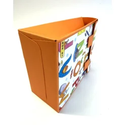 Handgemachte Schultasche aus Karton – Geschenkverpackung zur Einschulung (9 x 12 x 5 cm)