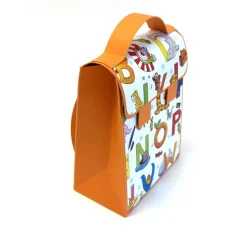 Handgemachte Schultasche aus Karton – Geschenkverpackung zur Einschulung (9 x 12 x 5 cm)