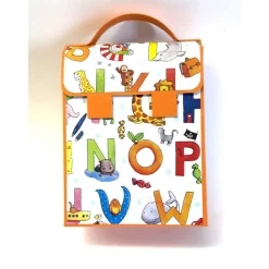 Handgemachte Schultasche aus Karton – Geschenkverpackung zur Einschulung (9 x 12 x 5 cm)