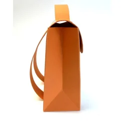 Handgemachte Schultasche aus Karton – Geschenkverpackung zur Einschulung (9 x 12 x 5 cm)