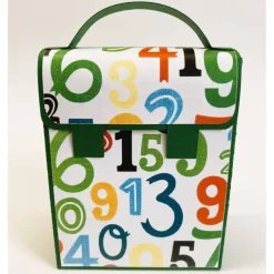 Handgemachte Schultasche aus Karton – Geschenkverpackung zur Einschulung (9 x 12 x 5 cm)