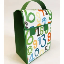 Handgemachte Schultasche aus Karton – Geschenkverpackung zur Einschulung (9 x 12 x 5 cm)