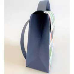 Handgemachte Schultasche aus Karton – Geschenkverpackung zur Einschulung (9 x 12 x 5 cm)