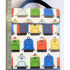 Handgemachte Schultasche aus Karton – Geschenkverpackung zur Einschulung (9 x 12 x 5 cm)