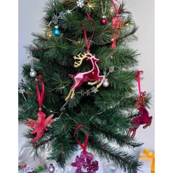 Handgemachte Weihnachtsbaumdeko Resin – Rentier – Epoxidharz Anhänger Weihnachten Geschenk
