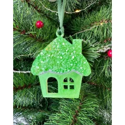 Handgemachte Weihnachtsbaumdeko Resin – Fee, Tanne, Märchenhaus, Pferd – Epoxidharz Anhänger Weihnachten Geschenk Grün