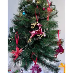 Handgemachte Weihnachtsbaumdeko Resin – Rentier – Epoxidharz Anhänger Weihnachten Geschenk