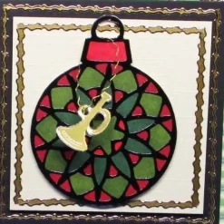 Handgemachte Weihnachtskarte mit Mandala-Kugeln & Sticker Charms – Einzigartig & personalisierbar