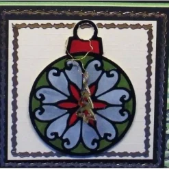 Handgemachte Weihnachtskarte mit Mandala-Kugeln & Sticker Charms – Einzigartig & personalisierbar