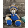 Handgemachter gehäkelter Teddybär mit Kleidung – ca. 33 cm