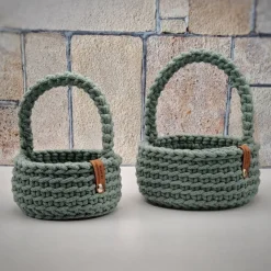 Handgemachter Geschenkkorb mit Tragehenkel – in 2 Größen, ideal auch als Blumenkorb für Hochzeiten