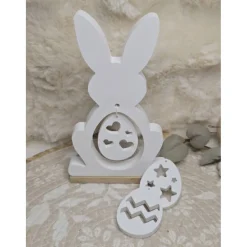 Handgemachter Osterhase aus Raysin mit Anhänger – Frühlings- & Osterdeko, individuell wählbar