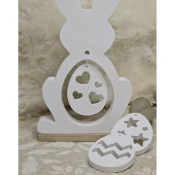 Handgemachter Osterhase aus Raysin mit Anhänger – Frühlings- & Osterdeko, individuell wählbar