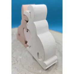 Handgemachtes Hasenpaar aus Raysin mit Herz – Zeitlose Oster- & Frühlingsdeko, Unikat Geschenkidee