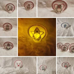 Handgemachtes LED-Teelichtcover aus Filz – liebevoll bestickt