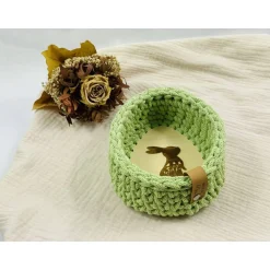 Handgemachtes Osternest mit Holzboden -  3 Größen & Gravur-Optionen