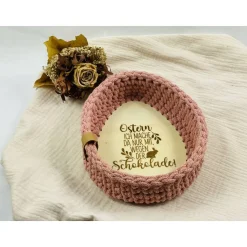 Handgemachtes Osternest mit Holzboden -  3 Größen & Gravur-Optionen