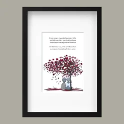 Handgemachtes Steinbild Erinnerung – Trauergeschenk mit Naturstein & Spruch, Unikat, personalisierbar