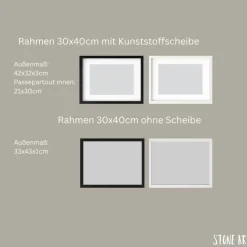 Handgemachtes Steinbild zur Goldenen Hochzeit – Geschenkidee 50. Hochzeitstag, optionale Karte separat