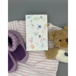 Handgemalte Geschenkbox zur Geburt – Welcome Baby mit Geldfach & Schleife