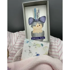 Handgemalte Geschenkbox zur Geburt – Welcome Baby mit Geldfach & Schleife