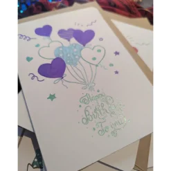 Handgemalte Klappkarte 