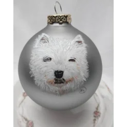 Handgemalte Tierportaits auf Christbaumkugeln aus Glas