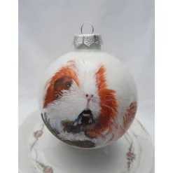 Handgemalte Tierportaits auf Christbaumkugeln aus Glas