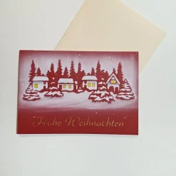 Handgemalte Weihnachtskarten in Airbrush Technik, Grußkarte Weihnachten