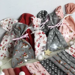 Handgenähter Adventskalender zum Befüllen mit 24 Stoffsäckchen | Advent | Weihnachten