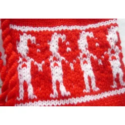 Handgestrickter Nikolausstiefel,Weihnachtsstiefel,Weihnachtsstrumpf.Geschenkstrumpf,