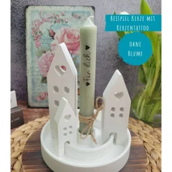 Handmade Geschenkset Geburtstag,Mitbringsel,Geschenkidee Geburtstag,Kerzenständer,Kerze,Muttertag,Geschenk Kollegen