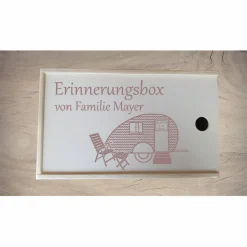 handmade Holzbox personalisiert mit Lasergravur 135 x 235 x 75mm verschiedene Motive zur Auswahl