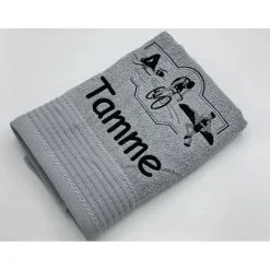 HANDTUCH ( 50 x 100 cm ) + mit Stickmotiv *Triathlon* + Name / Personalisiert