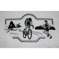 HANDTUCH ( 50 x 100 cm ) + mit Stickmotiv *Triathlon* + Name / Personalisiert